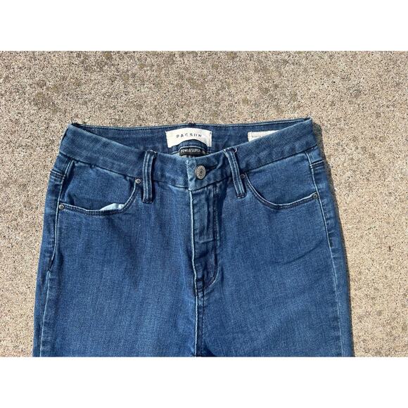 Pacsun Pants Women Size 25 Dark Wash Power Super Stretch Push Up Jegging Casual - Picture 3 of 6